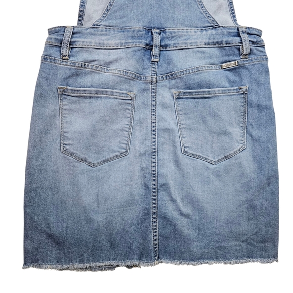 KanCan Lightwash Denim Overall Dress Skirt In M - Picture 5 of 8